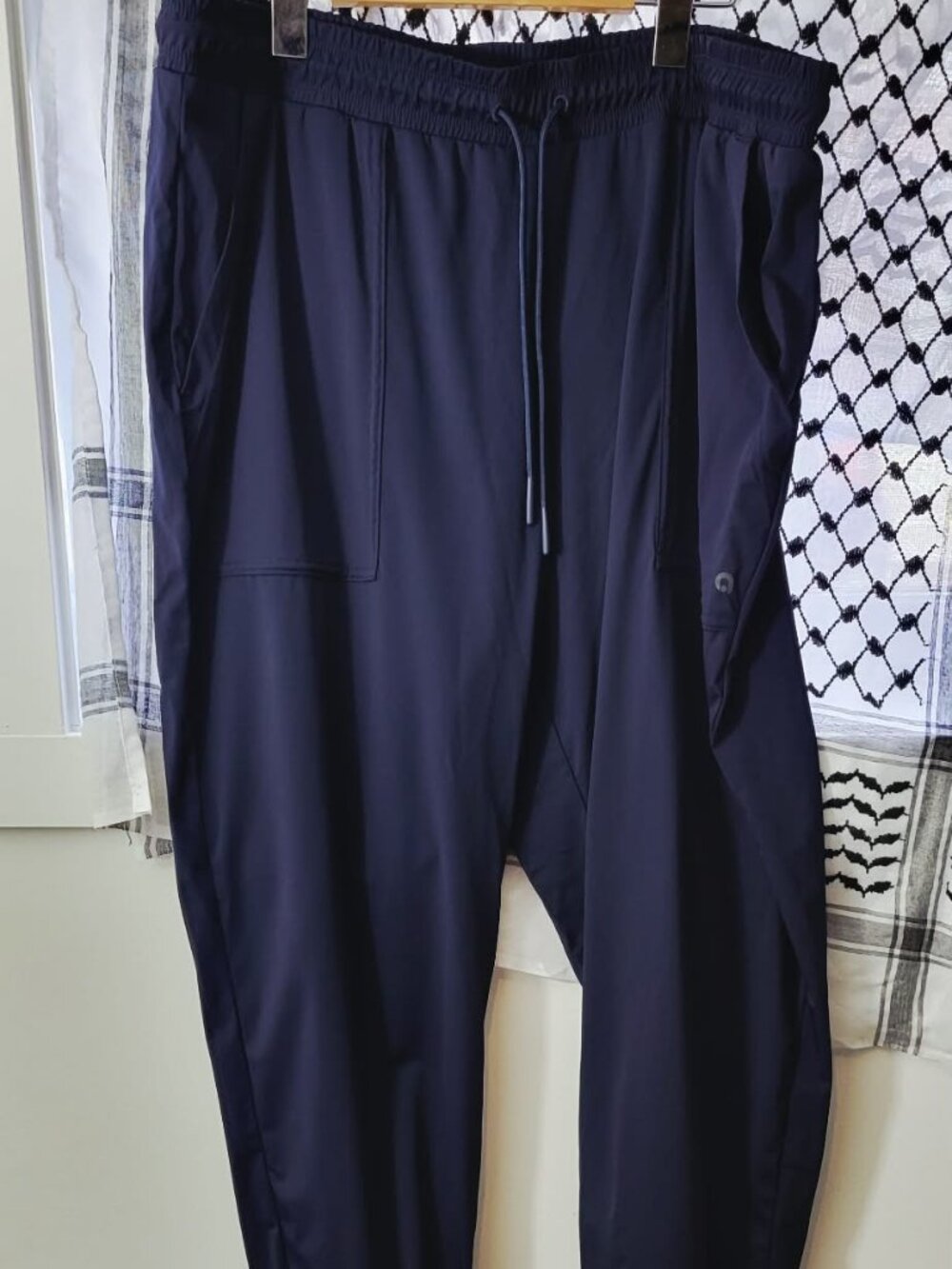 Blue XXL Moisture Wicking Athletic Jogger Pants by Hyba